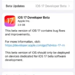 download ios 17 beta dev-beta