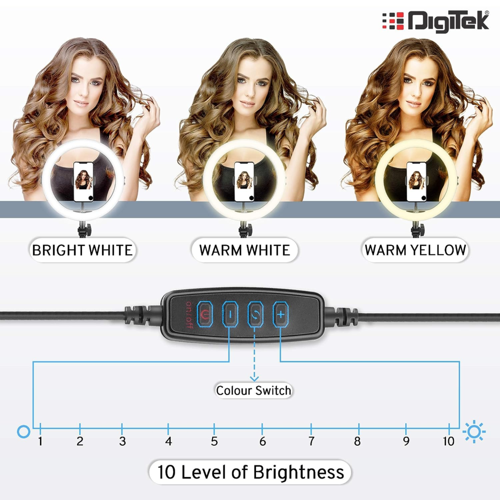 DIGITEK (DRL 12C) Professional LED Ring Light temperature setting