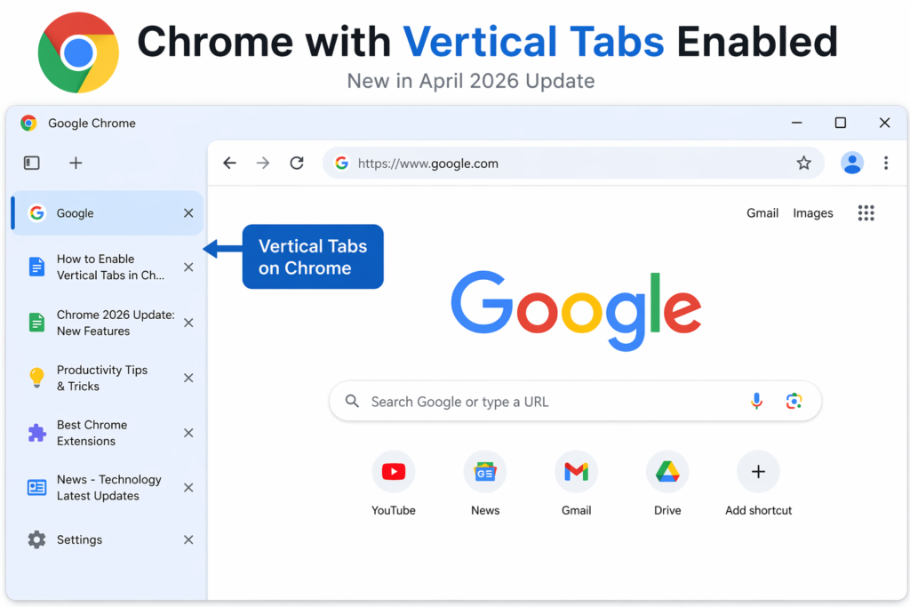 How to Enable Vertical Tabs in Google Chrome (April 2026 Update)