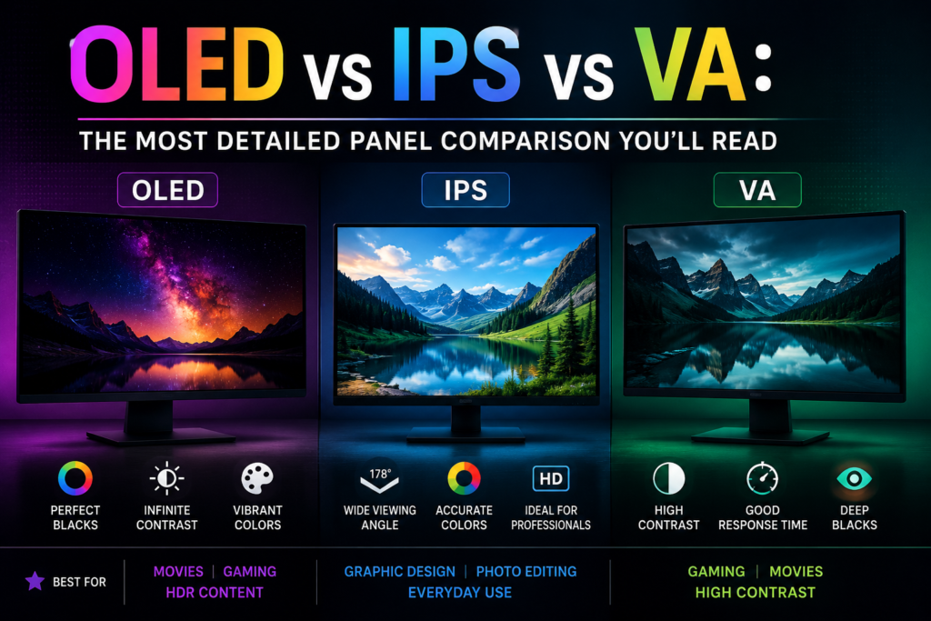 OLED vs IPS vs VA: The Most Detailed Panel Comparison You'll Read
