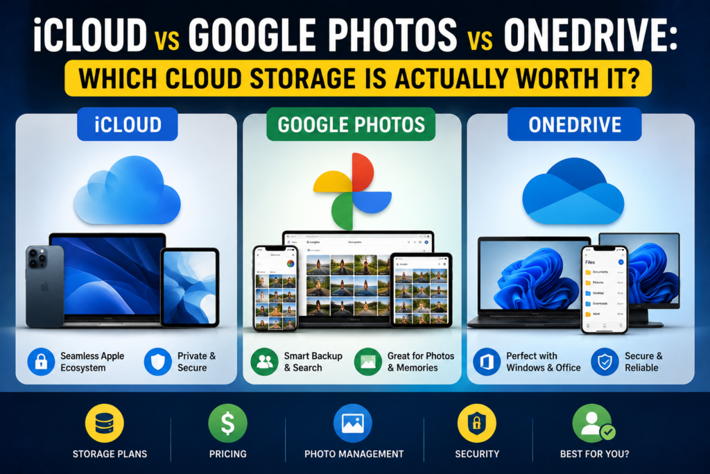 iCloud vs Google Photos vs OneDrive: Which Cloud Storage Is Actually Worth It ?