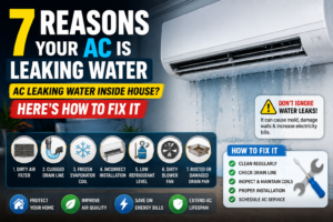 7 Reasons Your AC Leaking Water Inside House? Here’s How to Fix It