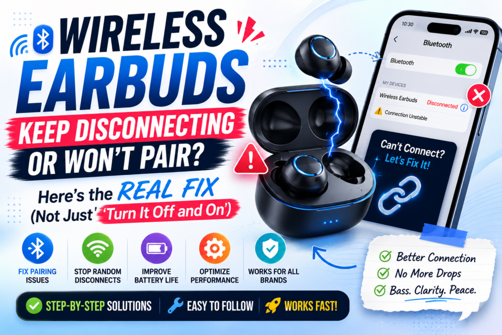 Wireless Earbuds Keep Disconnecting or Won't Pair? Here's the Real Fix (Not Just 'Turn It Off and On')