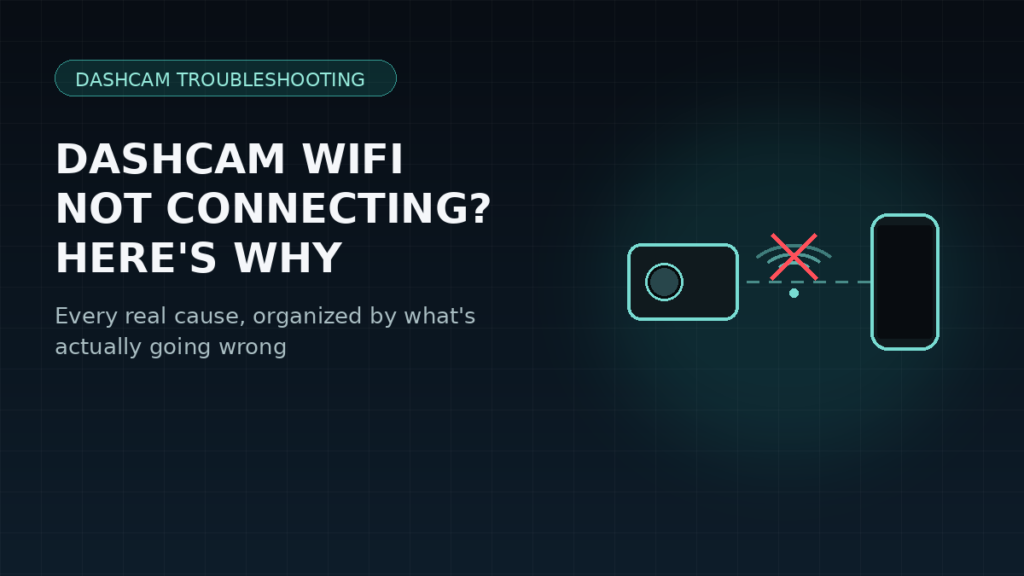 dashcam wifi not connecting to phone app