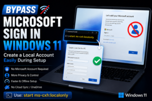 Bypass Microsoft Sign In Windows 11 During Setup